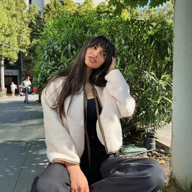 Casual Loose round Ne  Knot Belt Faionable Transoceanic Women's Outerwear ort Sle Other 00% Material