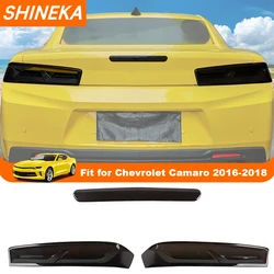 SHINEKA Lamp Hoods For Chevrolet Camaro 2016-2018 ABS Car Rear Taillight High Brake Light Decoration Cover Exterior Accessories