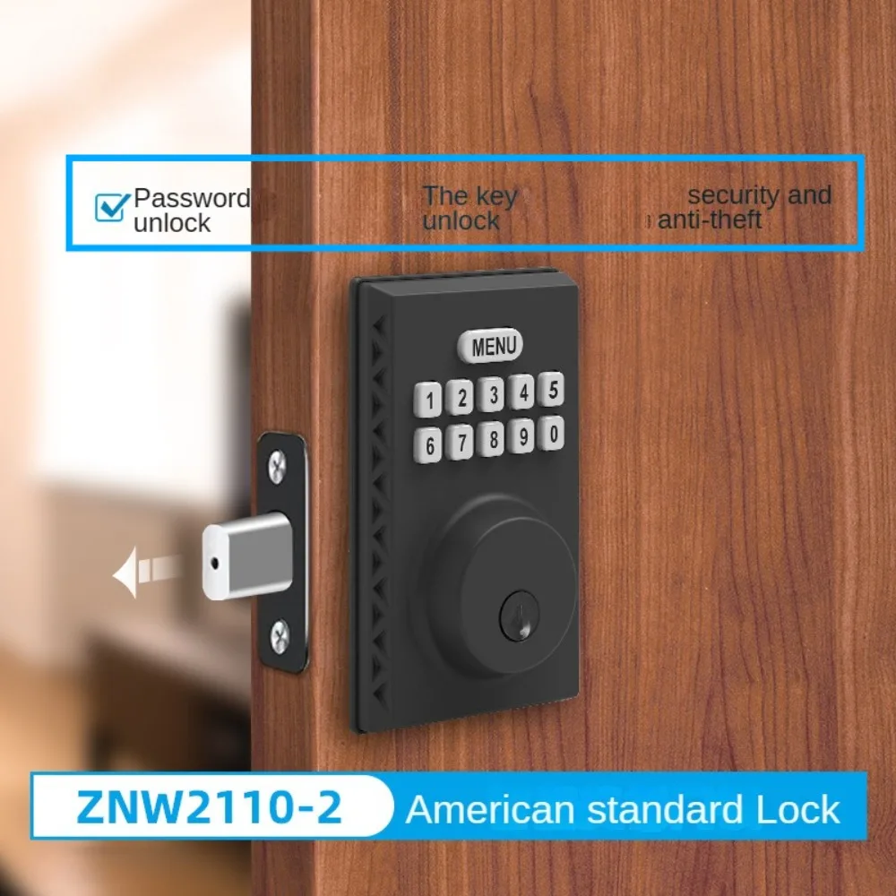 Intelligent Smart Lock,American Electronic Password Wooden Door Lock Aluminum Alloy Button Locking