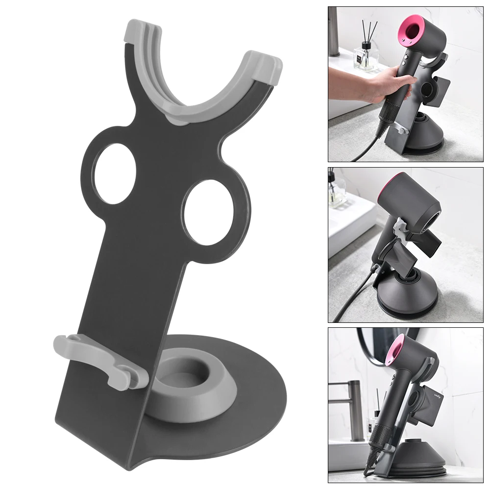 Metal Stand Punch Free Portable Bracket Bathroom Organizer Hair Dryer Holder With Super Magnetic Storage Rack For Dyson