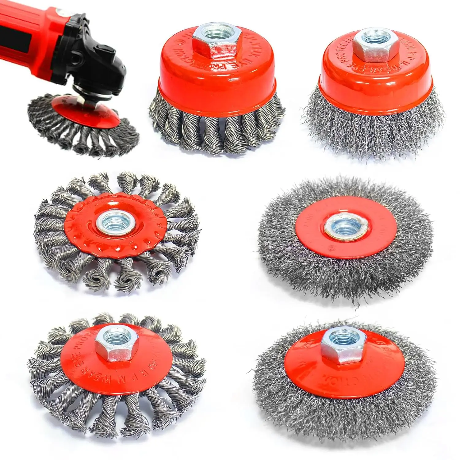 

Wire Wheel Brush Steel Wire Bowl Shaped Brush For Angle Grinder Paint Removal Deburring Polishing Rotary Twist Knot Brush
