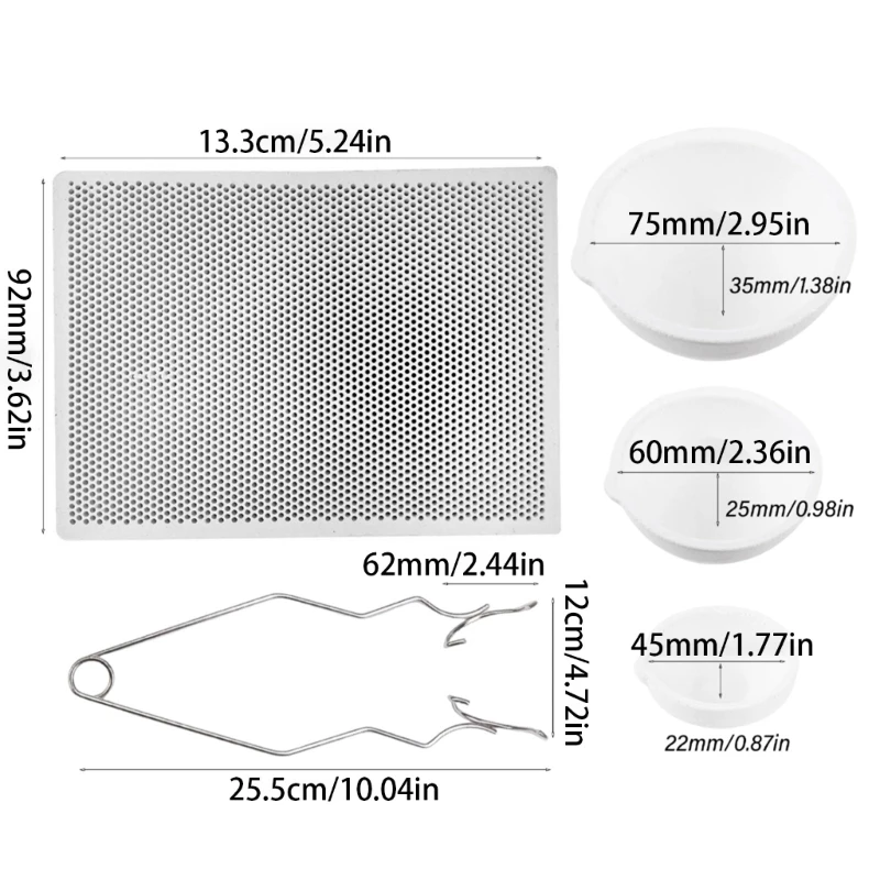 Lötbrett, Zangengriff, Metallschmelzschüssel-Set, geeignet für Gold, Silber