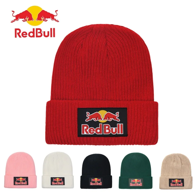 

New Fashion 6 colors Red Bull High Quality Knitted Hat for Women and Men Casual Beanie Hat Cap Winter Soft Warm Caps Unisex