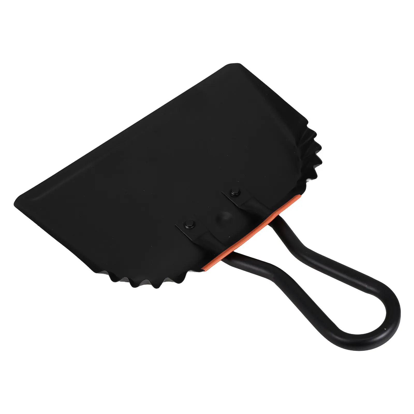 Small Iron Dustpan Heavy Duty Metal Dust Pan with Handle for Home Kitchen Office Compact Cleaning Tool Wide Edge Mini Handheld