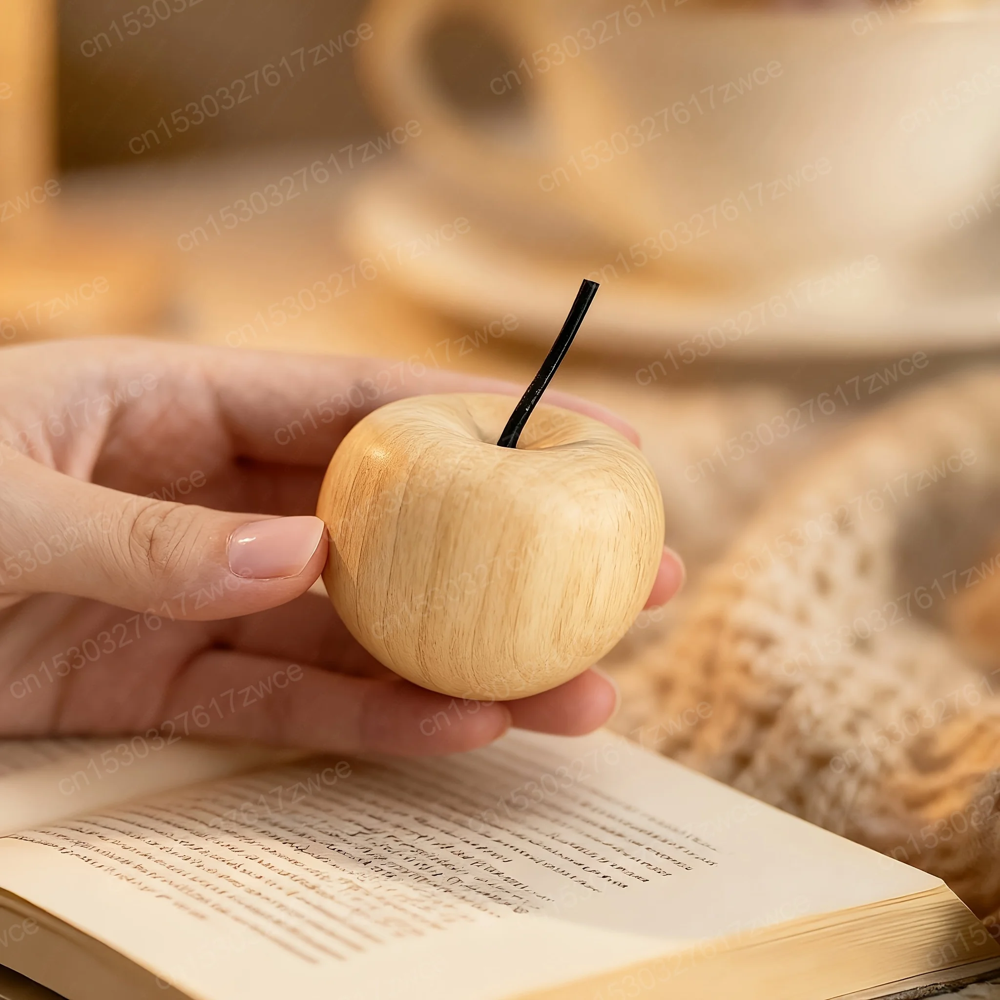 Apfel-Aroma-Diffusor aus Naturholz für Auto, Zuhause, Büro, Tischdekoration, entspannender Duftspender, Weihnachtsgeschenk, Diffusor für ätherische Öle – Detail 2