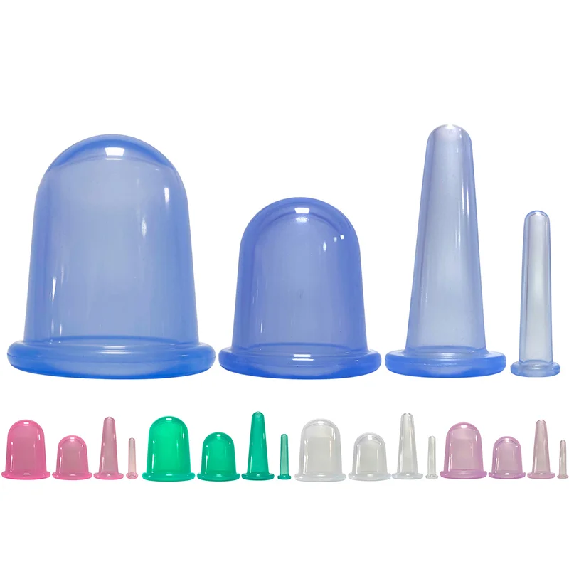 2/4Pcs Vakuum Schröpfen Dosen Für Massage Ventosa Celulitis Saugnapf Chinesische Saugnäpfe Gesicht Hals Massage Dosen Anti cellulite