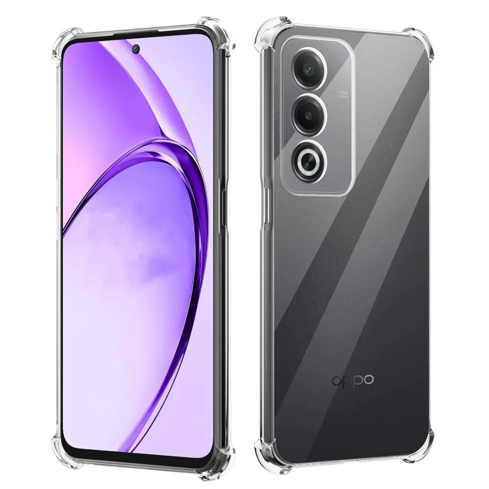 Four-Corners Shockproof TPU Case for OPPO A80 5G A40 A40M A60 A3 Pro 5G A3x Protective Cover Clear Capa Fundas Coque