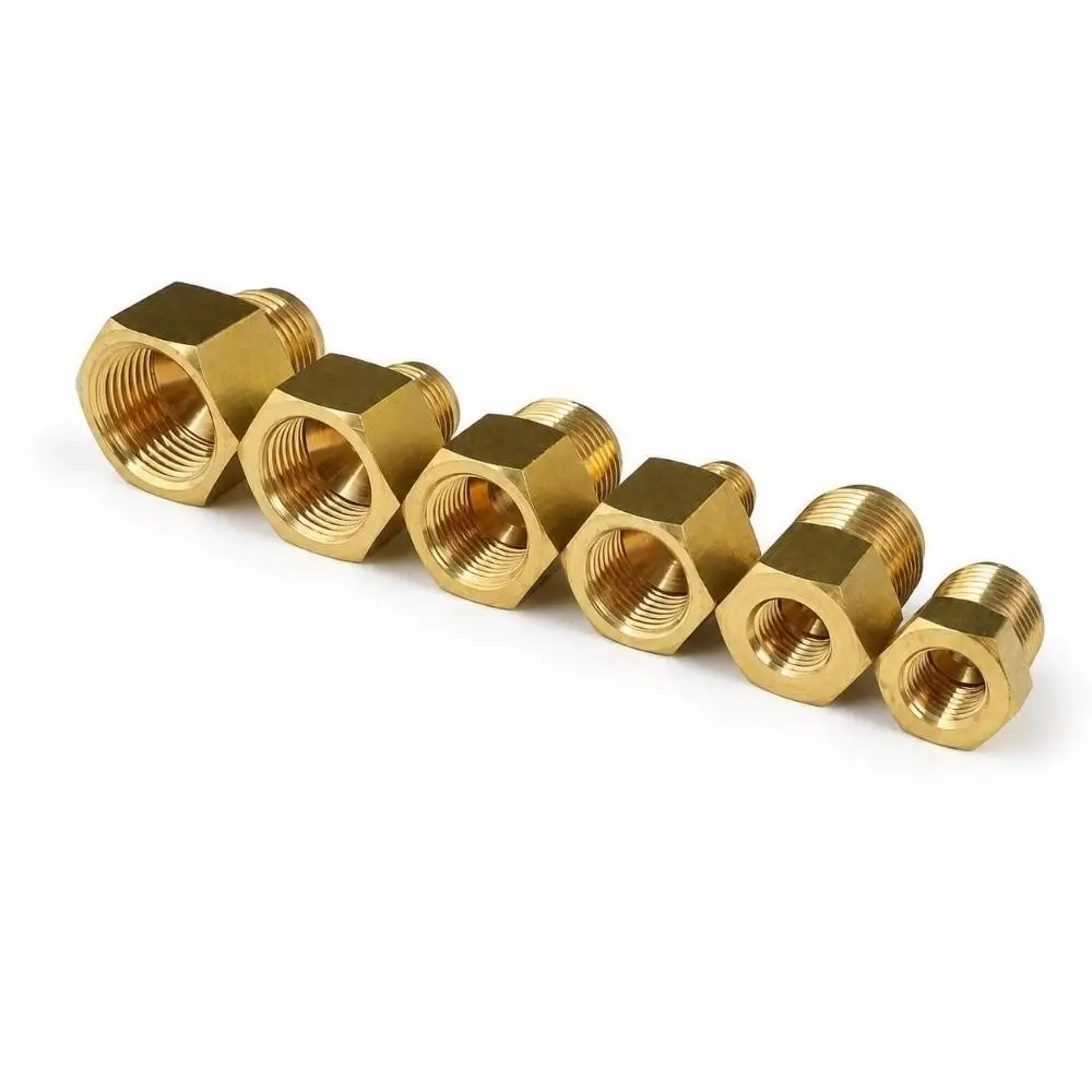 Adapeter 45-Degree SAE Brass Pipe Connector Female To Male 1/4 3/8 1/2 3/4 Inch Reducer Fitting AC Coupler