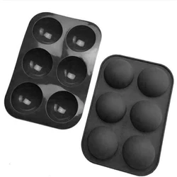 1/2/3pcs 6 구멍 작은 반원형 초콜릿 금형 초콜릿 폭탄 캔디 푸딩 젤리 아이스크림에 대 한 절반 공 구 실리콘 금형