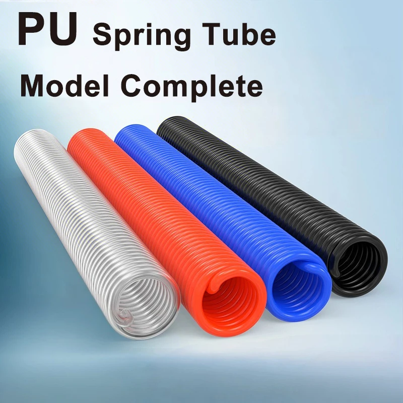 Spiral Spring Telescopic PU Trachea 8mm/12mm/10*6.5mm Air Pump, Air Pressure, High-pressure Soft Hose Pneumatic Hose