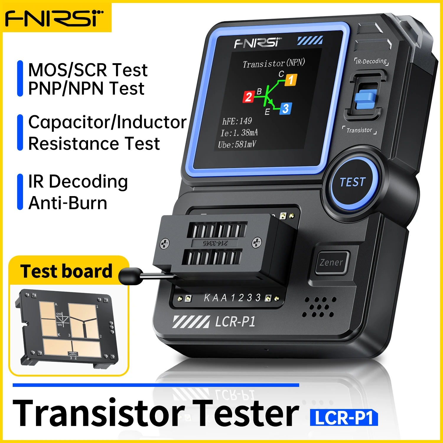 LC1020E LCR-Messgerät – Kondensatortester Mit Dualparameter-Anzeige, Kapazität, Widerstand, Induktivität Und ESR
