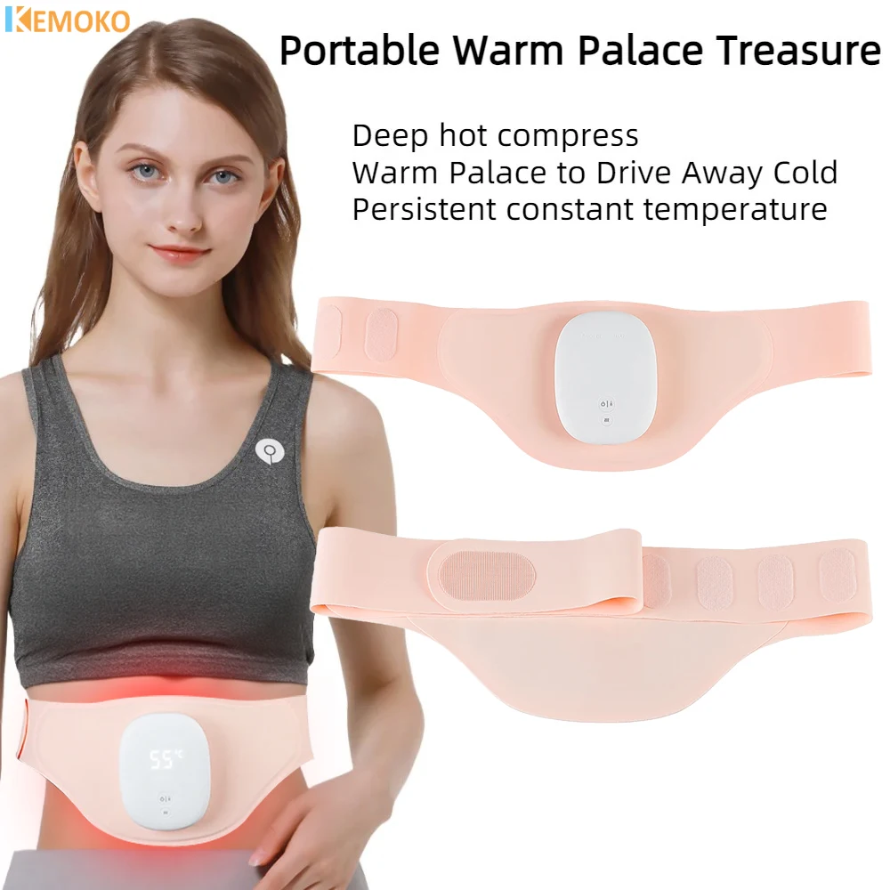 Menstrual Colica Massager Menstrual Heating Period Pain Relief Heating Pad for Menstrual Cramps Abdominal Belly Warmer Palace