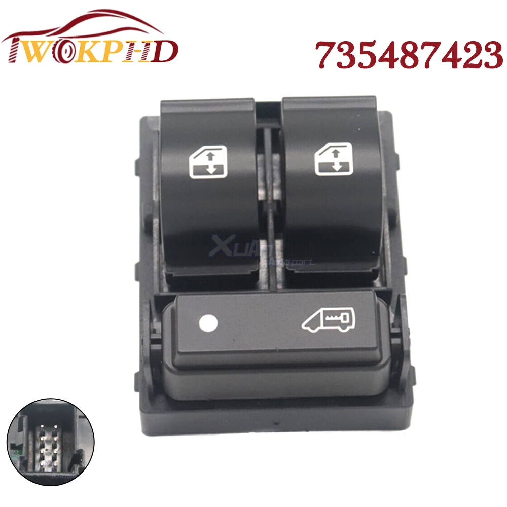 735487423 CAR Power Window Control Switch For Citroen Relay Jumper Peugeot Boxer Fiat Ducato Doblo Vauxhall Combo 6554XN