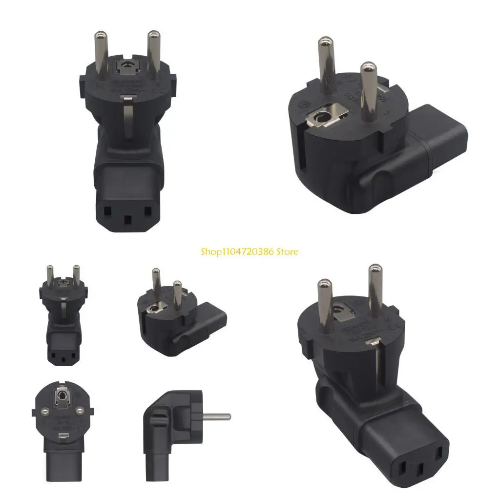 K0EA IEC320 C13 Female to EU4.8 Europe 2 Prong UPS Extension Power Plug Adapter,C13 Plug to EU4.8mm 2Pin Power Adapter