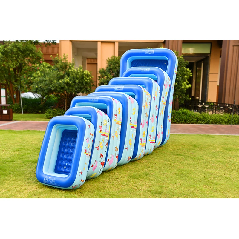 Rectangular PVC Inflatable Pool, Large Family & Children Outdoor Pool