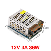 36W Switching Power Supply New DC 12V 3A  Indoor Aluminum Case LED Driver Power Supply Transformer Converter Adapter