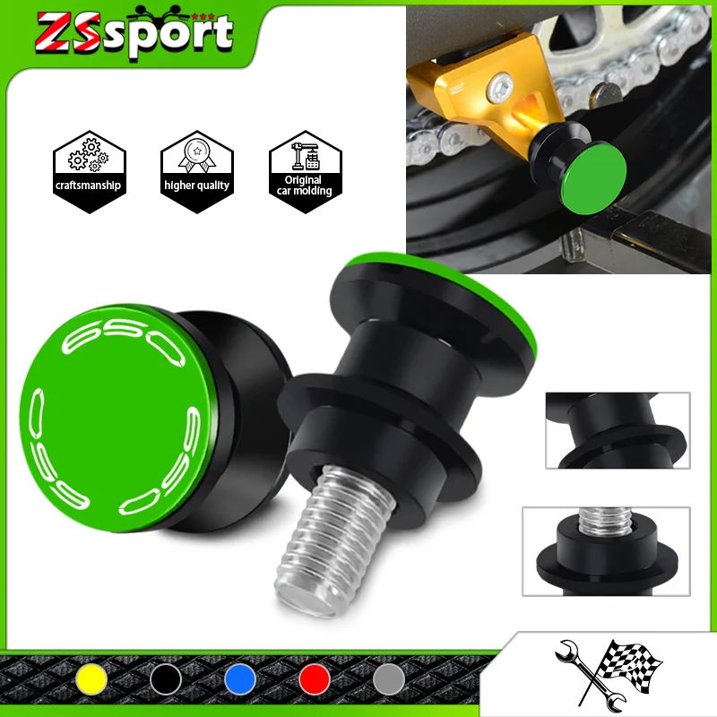 

2024 For NINJA650 NINJA1000 NINJA1000SX Motorcycle Swingarm Spools Sliders CNC Rear Swing Arm Stand Screws ninja650 1000 1000sx