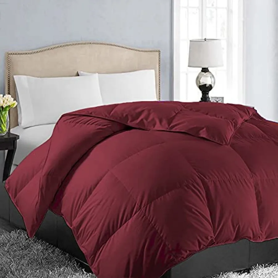 

Size Down Alternative Comforter - Quilted Duvet Insert for All Seasons, Soft Lightweight with Corner Tabs, Summer Winter Warm B