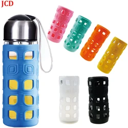 1Pcs 6.5CM 7 Colors Silicone Water Bottle Cover, Anti Scalding Cup Cover, Hollow Silicone Glass Bottle Protective Cover