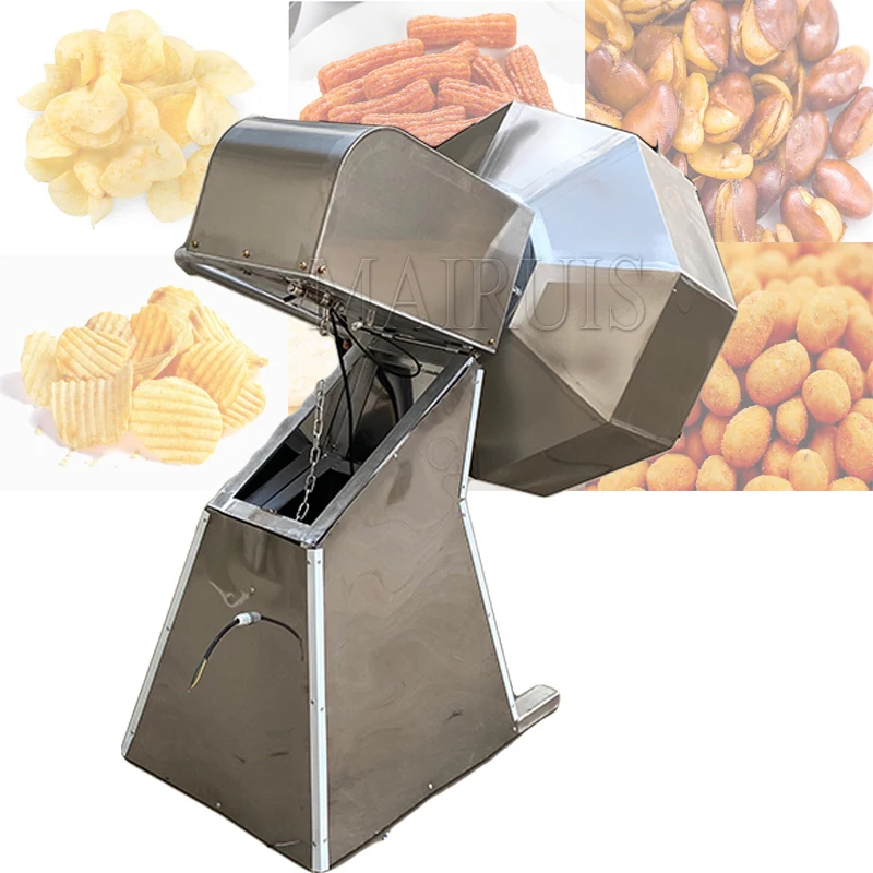 

Equipment Plantain Flavored Nut Octagonal Rice Chips Snack Potato Chip Puffed Corn Flavoring Food Seasoning Machine 220V