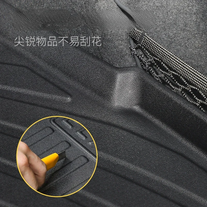 TPE Car Rear Trunk Mat For Skoda Kodiaq NS7 5/7 Seat 2017~2023 Accessories Waterproof Protective Liner Trunk Tray Cargo Liner