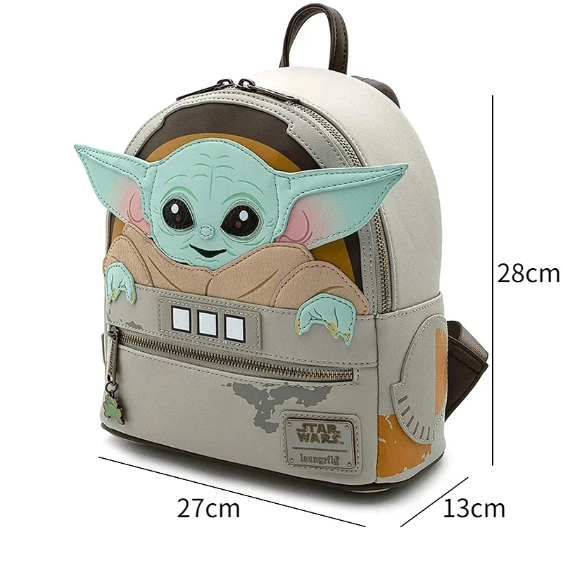 Original Loungefly Disney Stars wars Baby Yoda Backpacks Cute Master Yoda Wallet Mandalorian Travel PU Leather Women Backpacks