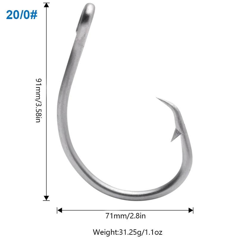 Anzuelos Circulares Inox 5/0-28/0 para Agua Salada – Bagre Lubina Atún - imagen 5