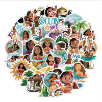 10/30/50PCS Disney Cartoon Movie Moana Stickers Cute Graffiti DIY Skateboard Phone Case Motorcycle Waterproof Decal Kids Toy
