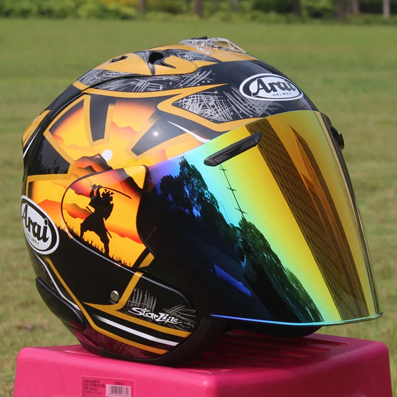 Motorcycle Helmet Open Face 3/4 Helmet SZ-Ram 3 Pedrosa Spirit Gold Cycling Dirt Racing Motorcycle Kart Protective Helmet Capace