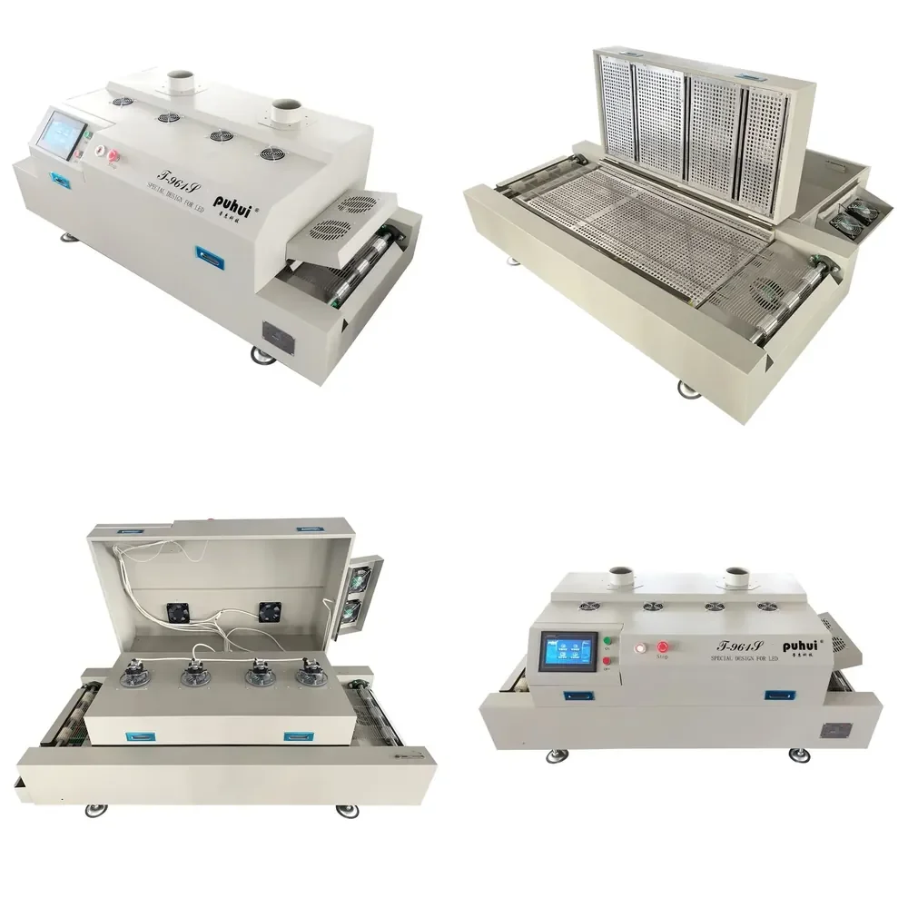 

T961s Smart Touch Screen Conveyor Six Heating Zones LED PCB Reflow Oven