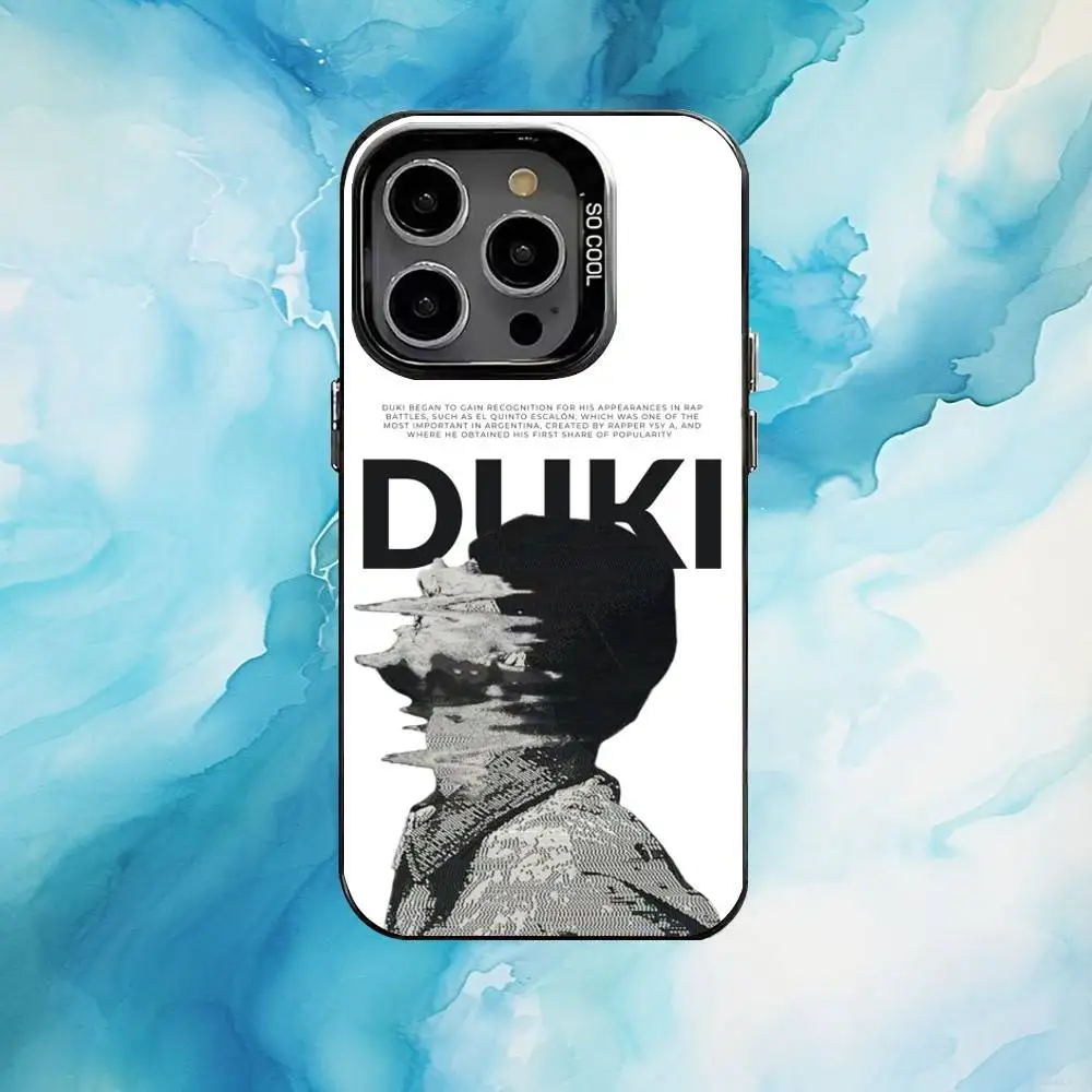 حافظة هاتف D-Duki Rapper لهاتف iPhone17,16,15,14,13,12,11 Plus، Pro Max Black Candy Matte غطاء مقاوم للصدمات