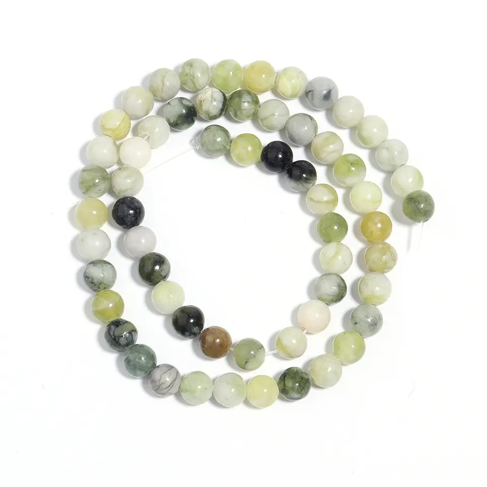 1strand/lot 4/6/8/10/12mm Chrysoprase Natural Stone Beads Round Loose Spacer Beads For Jewelry Making DIY Necklace Bracelet - 6