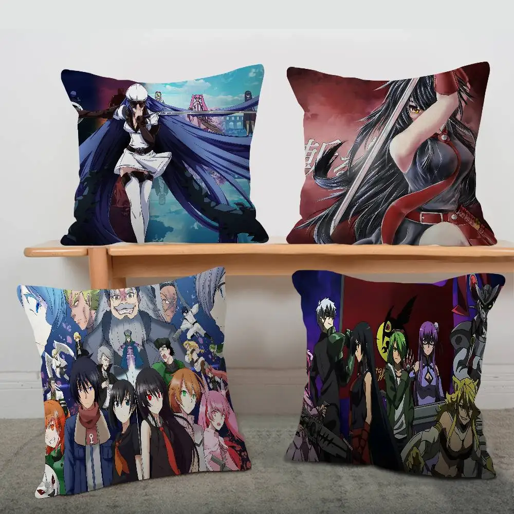 Japanese Anime Akame Ga KILL 45*45cm Cushion Cover Pillow Cover Decor Pillowcase Home Pillowcase for Couch Pillow