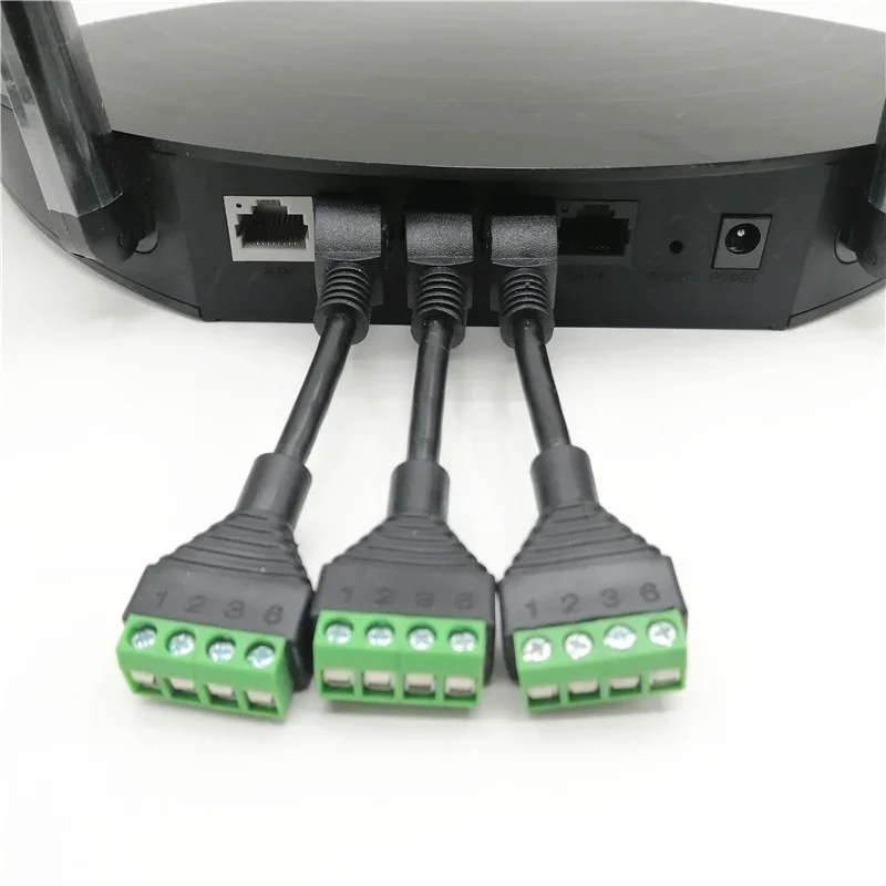 RJ45 To 4pin Terminal RJ45 Female Terminal Block Crystal Head Terminal Block Pressure-free Crystal Head Net Block End