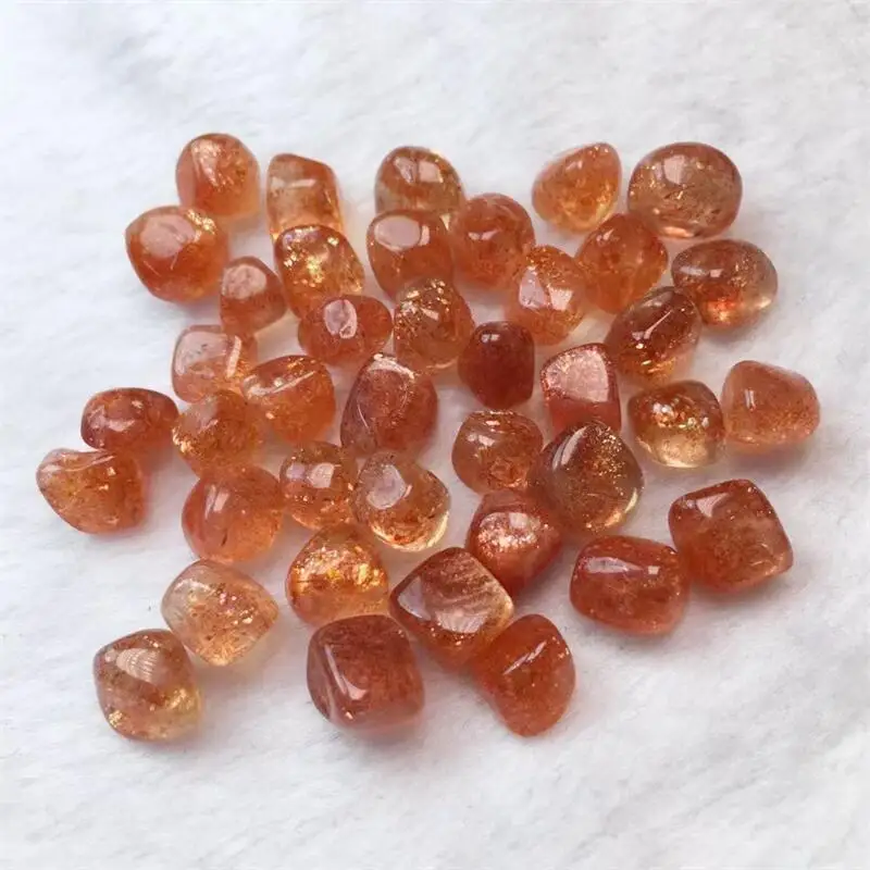 5PCS Natural Freeform Golden Sunstone Carving Healing Fashion Reiki Crystal Fengshui Jewelry Birthday Gift 7-10MM