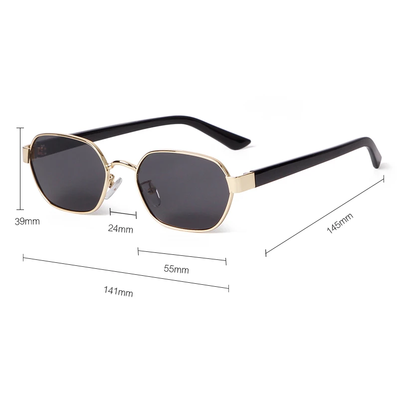 Gafas de sol cuadradas LAURINNY Trend para mujer y hombre, diseño de marca, montura metálica, lentes marrones retro, gafas de sol, gafas de viaje para mujer