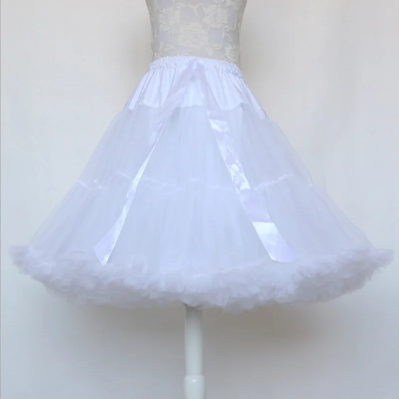 Cosplay Lolita Petticoat Fluffy Tulle Tutu Underskirt for Anime Convention Kawaii Fashion Multi-Layer Bell Shape Stretch Band image 3
