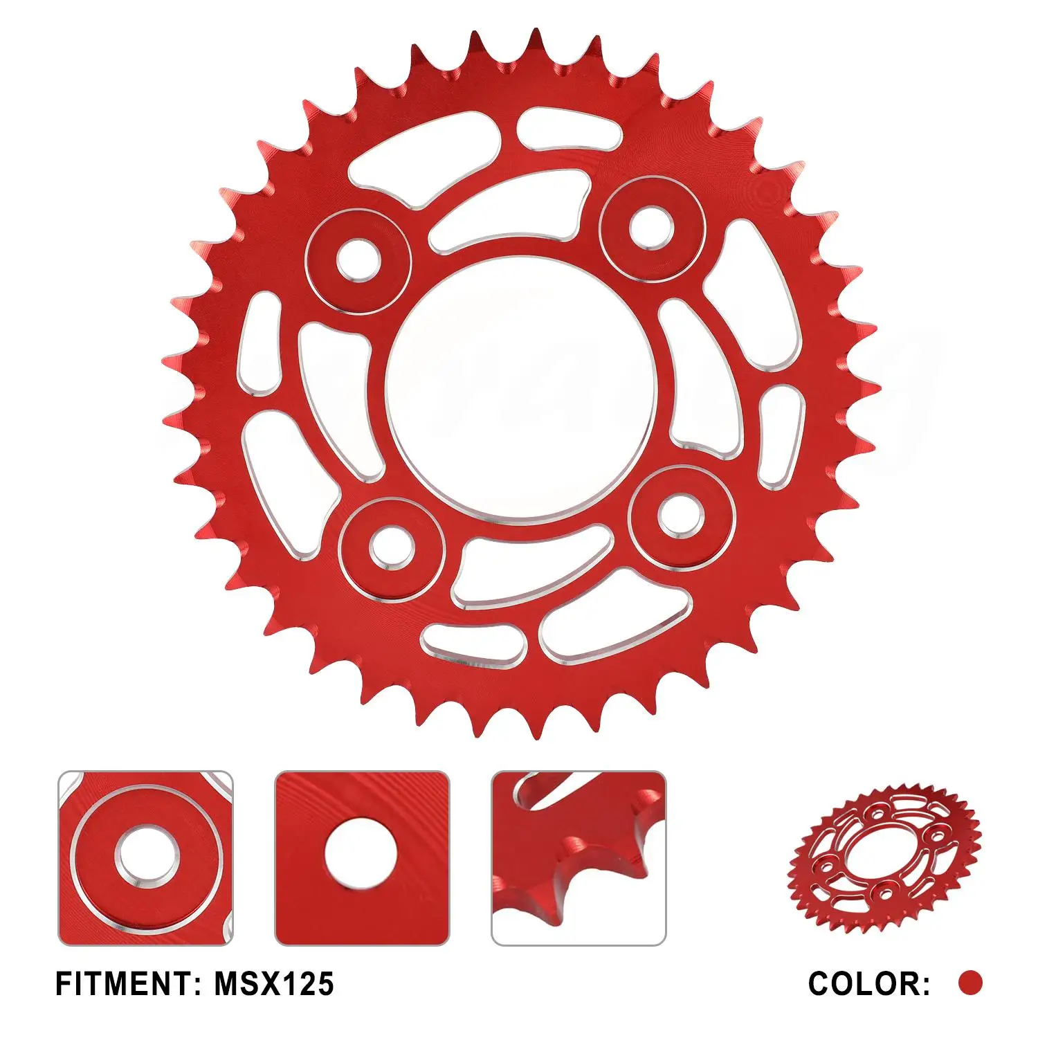 

CNC Chain Sprocket Motorcycle Accessories 420-37T Rear Sprockets Aluminum for Honda MSX125 MSX 125 Dirt Pit Bike Upgrade Parts