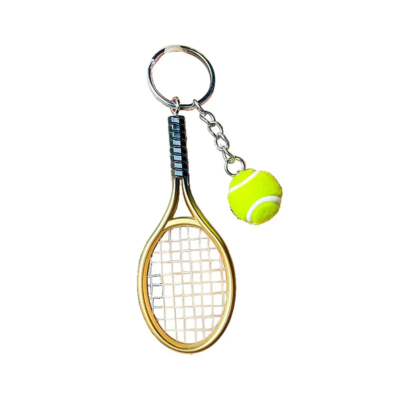 Car Creative Keyring Simulation Silk Tennis Keychain Pendant Car Keychain Accessories Sports Games Souvenir Tennis Keychain