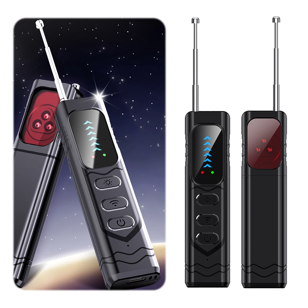 

Детектор скрытых камер T17, детектор GPS и RF-сигналов, мини-детектор для защиты от слежки, для путешествий, офиса, гостиниц, помещений, детектор жучков.