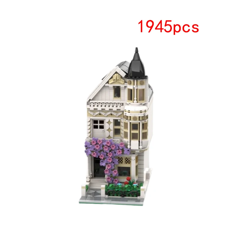 Spot de petites particules MOC-78242 76402 Urban Street View Modulaire Maison Puzzle Créatif Éducation Jouet DIY Modèle Cadeau Ornement