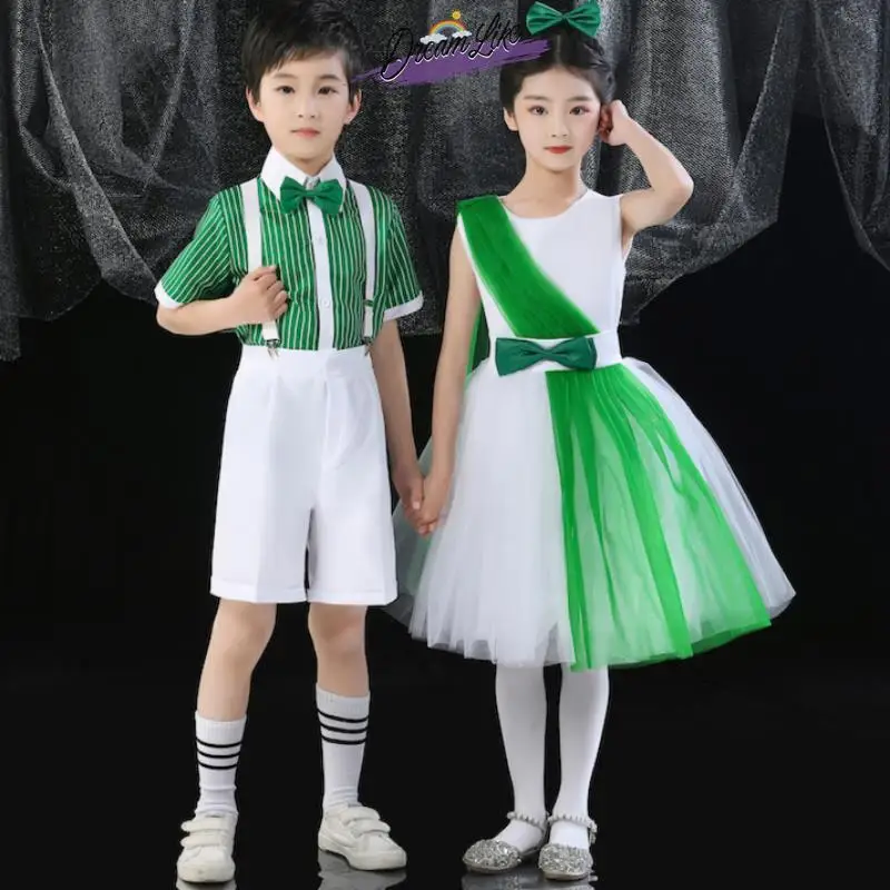 

Новый детский костюм для хоровых выступлений, для учеников начальной школы, для декламации стихов, для выступления на тему «Маленькое дерево»