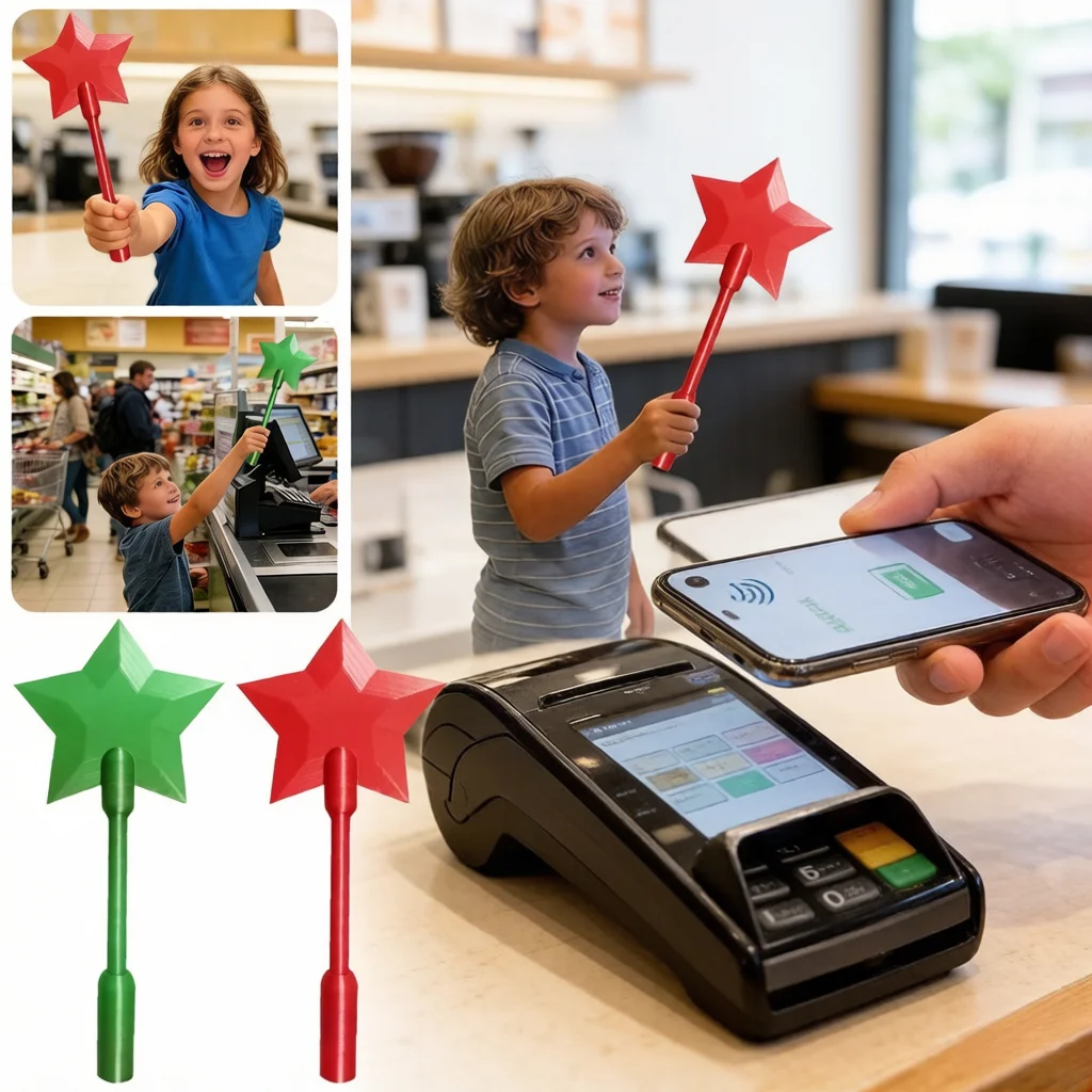 3D Printed Wand Tap To Pay Five-Pointed Star Payment Wand NFC Card Holder Easter Star-Shaped Wand Daily Use 2026 New view 5