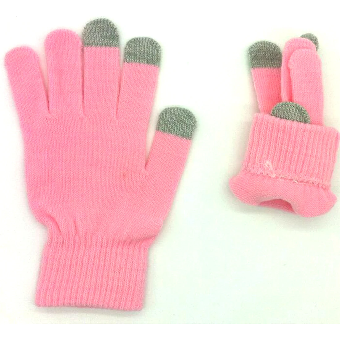 Winter Gloves New Men Women Touch Screen Texting Cap Active Smart Phone Knit Glove Solid Color Outwear Warm Wrist Gloves