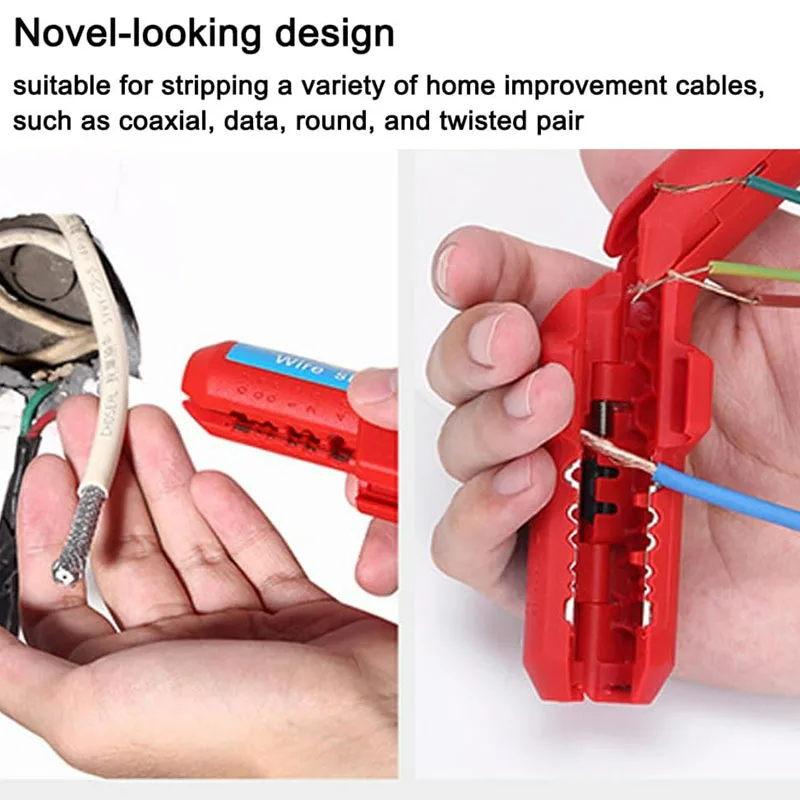 Multi-function Cable Stripping Tool Curved Handle Wire Stripper Wire peeling knife Electrician Wiring Hand Tools