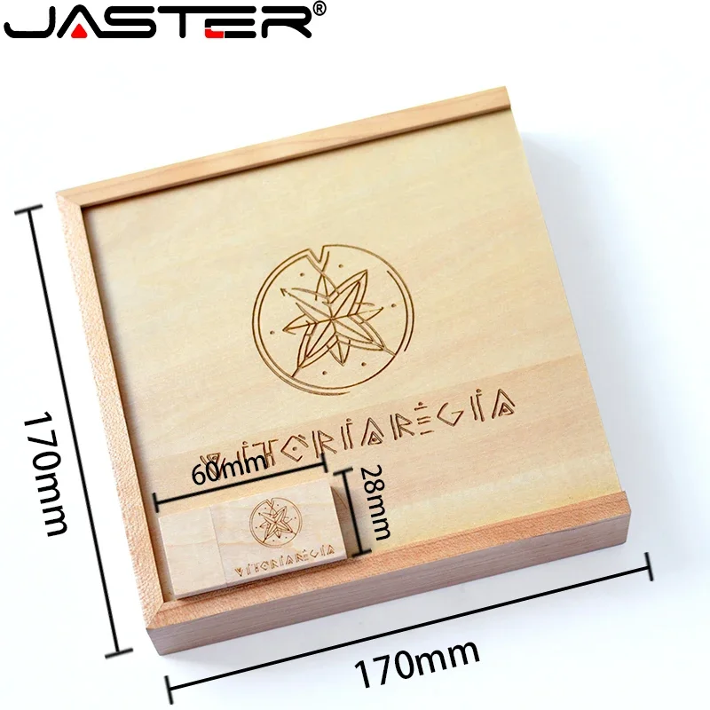 JASTER 5 PCS LOT Pen Drive Free Custom Logo Maple Photo Album Wooden Box USB Flash Drives 128GB Photography Stick Wedding gifts