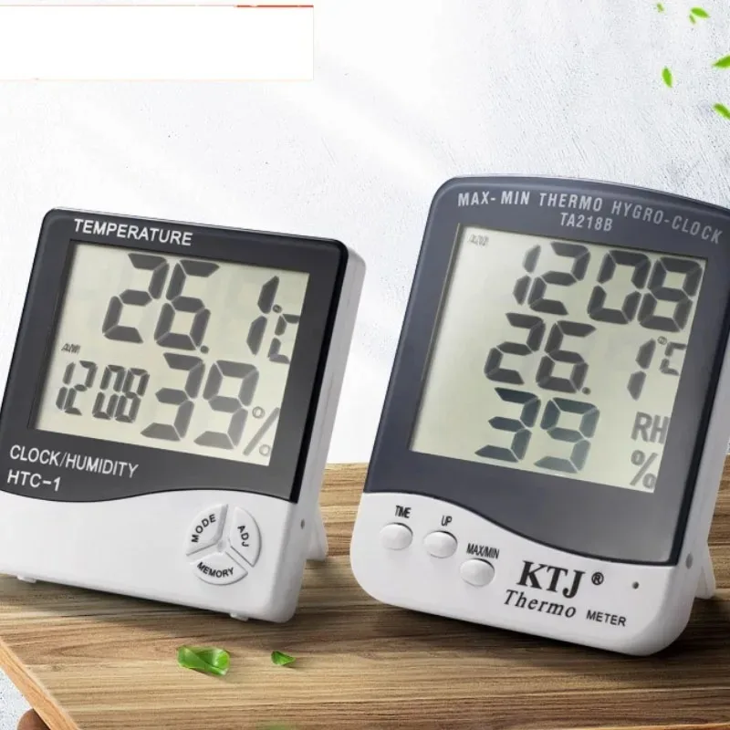 Temperature And Humidity Meter, Electronic Digital Display, Industrial High-precision, Home Office Wall Mounted, Desktop Wireles