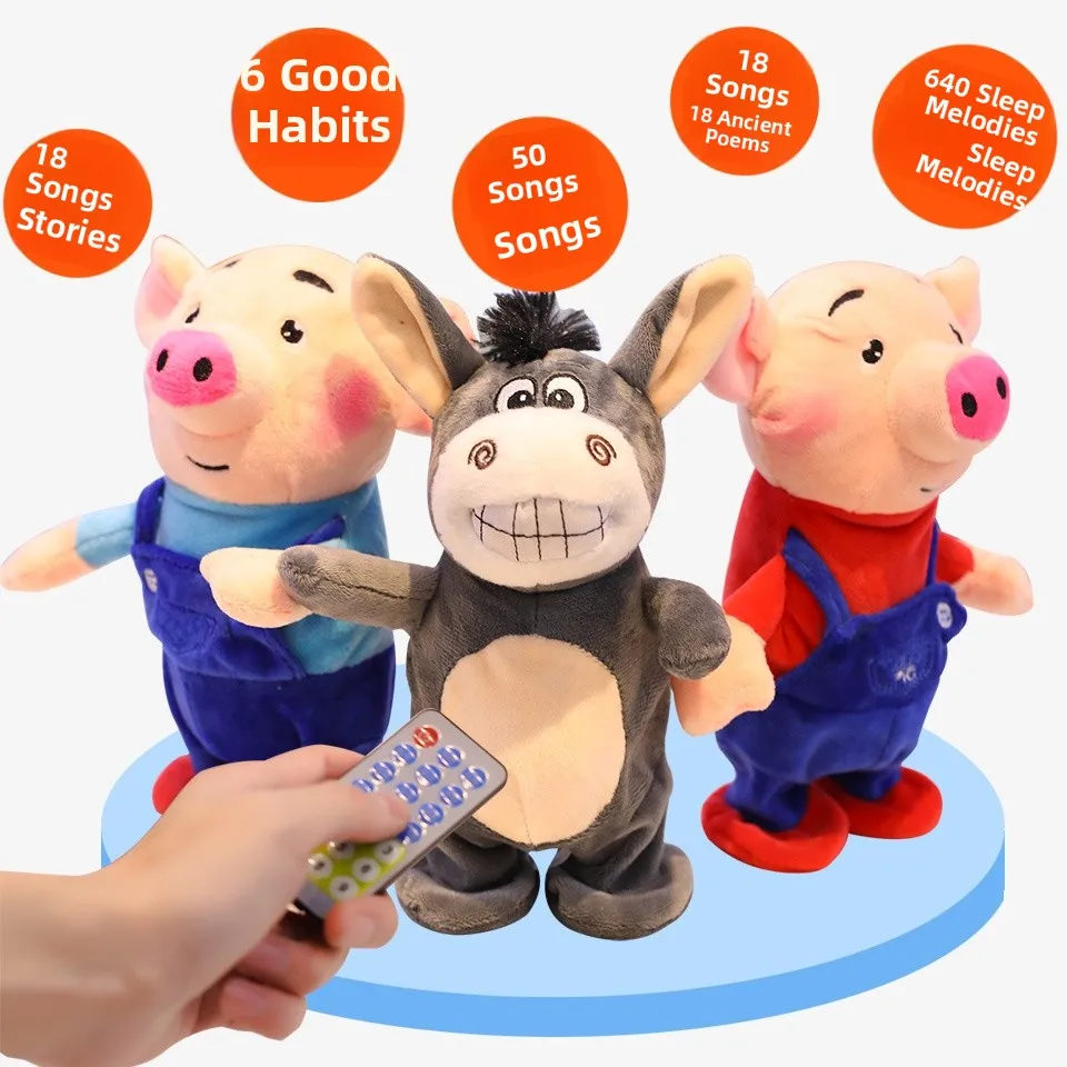 

Plu Pig Toy Walking Singing Seaweed Pig Remote Controlled Talking Doll Children Plaything Soft Stuffed Animal Doll