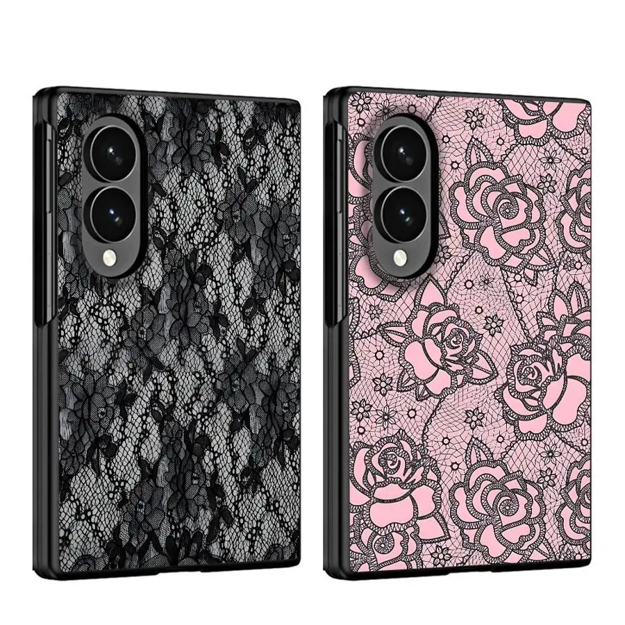 Phone Shell Case for Samsung Galaxy Z Fold8 Wide Z Fold 8 ZFold8 ZFold Wide Creative Lace Pattern