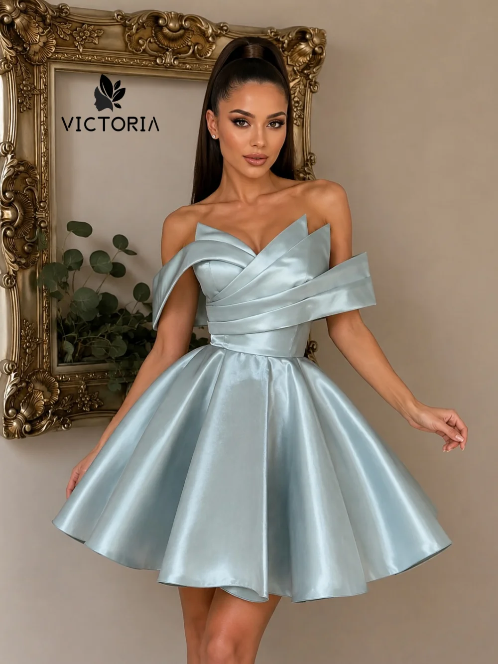 Modern Sheath Bodycon Homecoming Dresses for Teen Light Blue Off The Shoulder Corset Robes De Soiree Customized